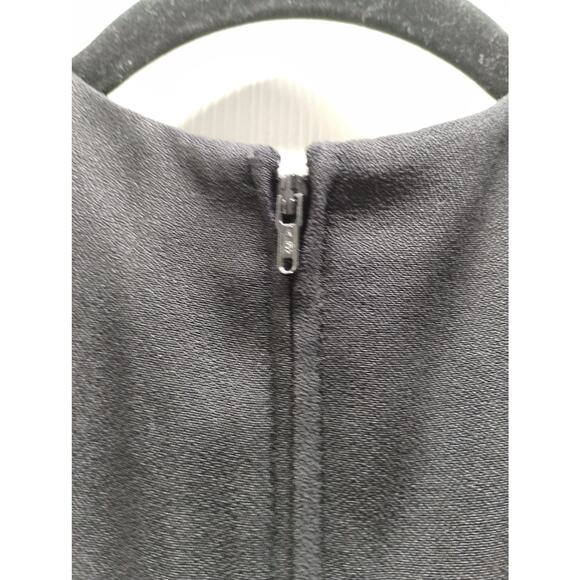 Vintage Julian Taylor Size 12 Black Color Block Shoulder Pads Structured Dress - Picture 5 of 7